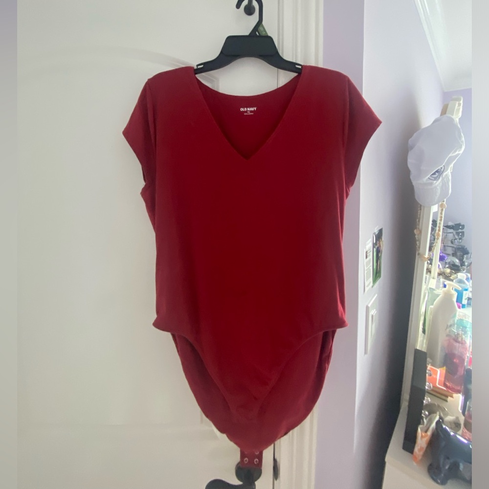 Old Navy, red short sleeve bodysuit